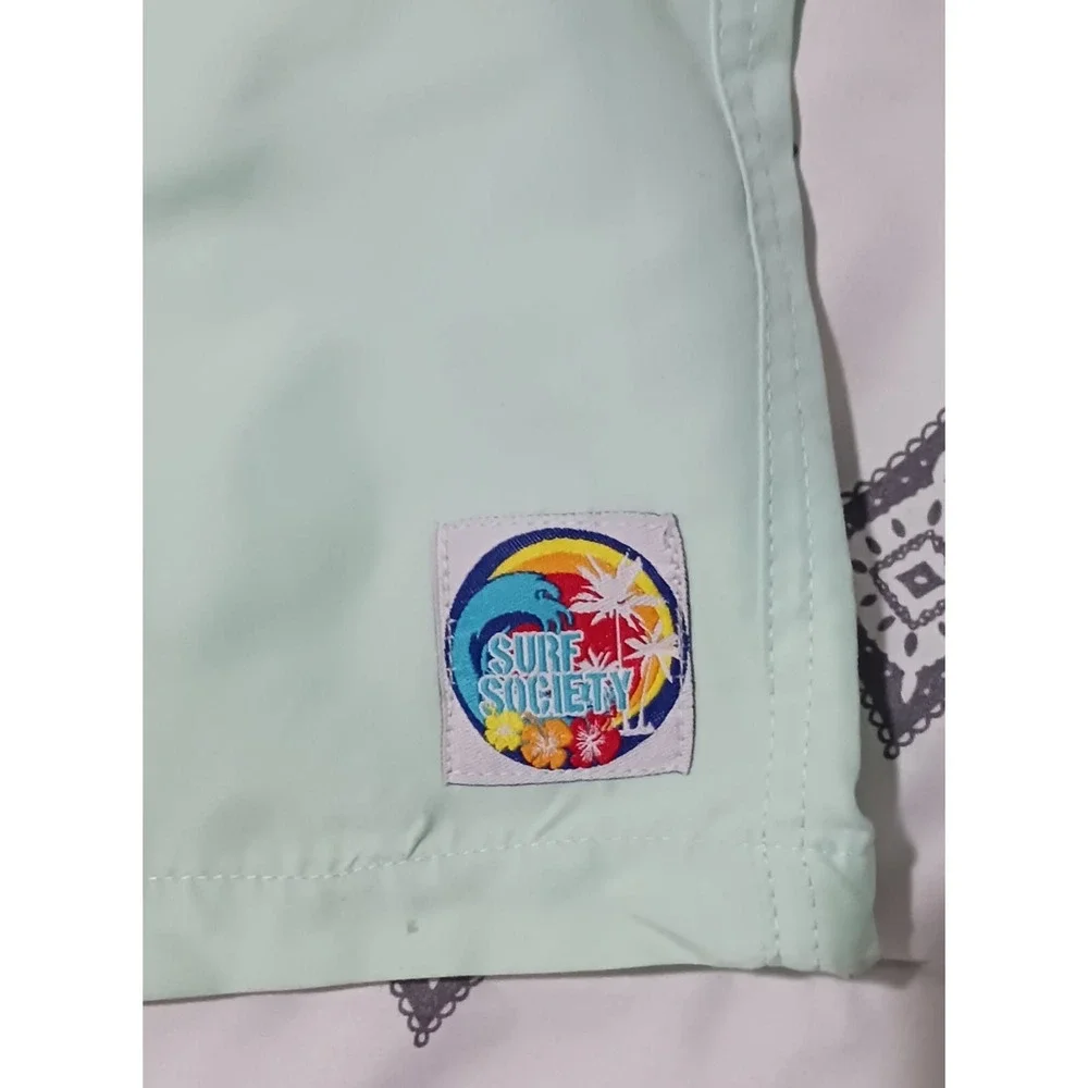 Drill Clothing Surf Society Swim Trunks Shorts Pastel‎ Colorblock Mens XL